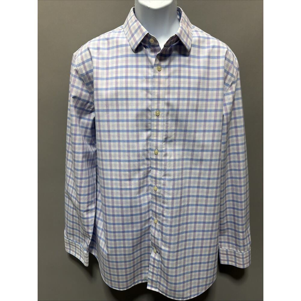 Banana Republic Non Iron Tailored Slim Fit Men's XL Plaid Button Shirt Preppy